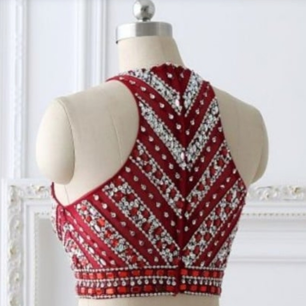 Beaded Rhinestone Halter Top - Picture 4 of 4